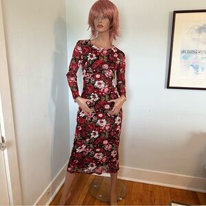 Handmade Floral Long Sleeve Knit Lace Dress